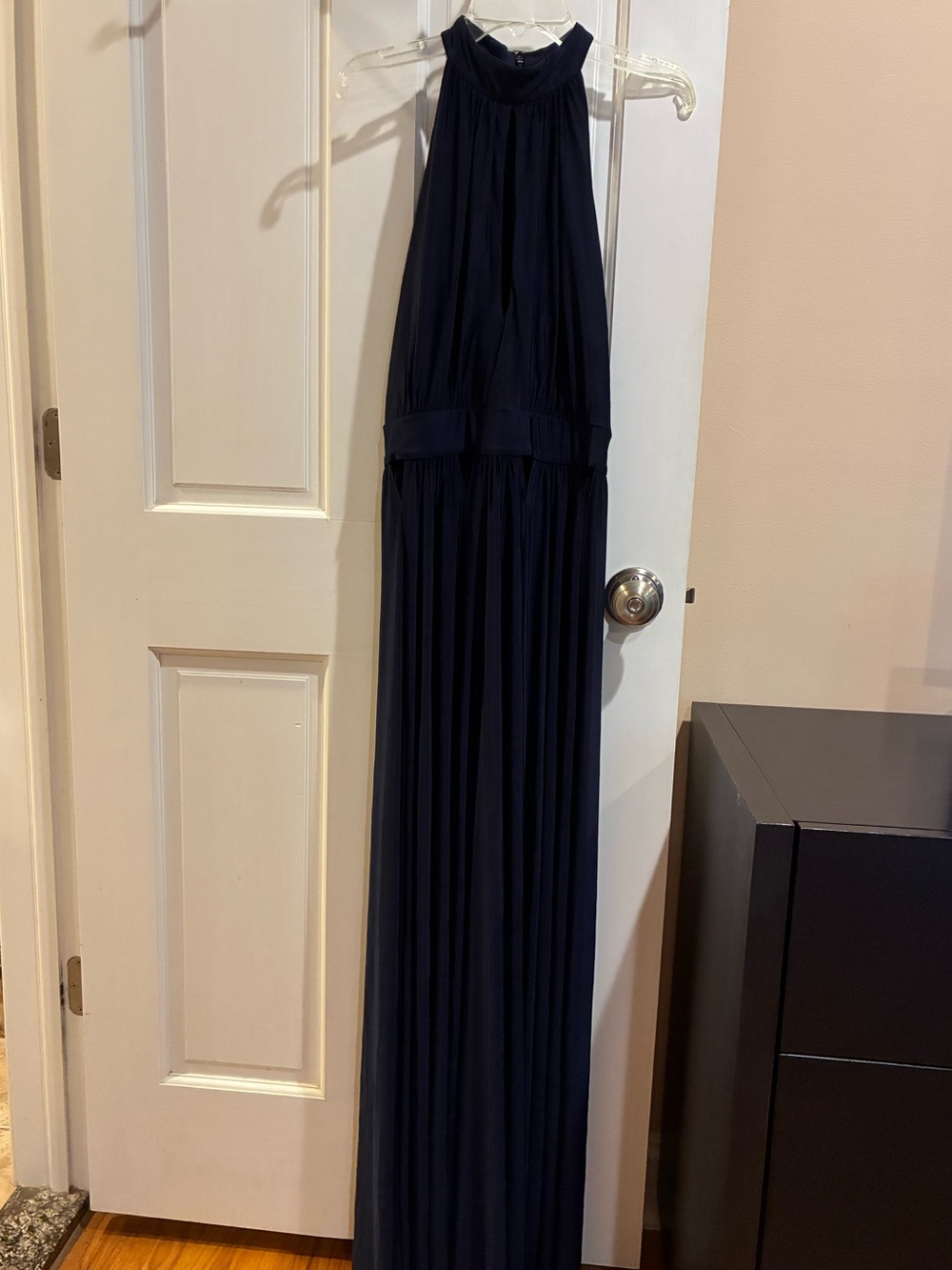 ASOS Navy Halter-Style Maxi Dress